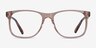 Joshua Clear Light Brown AcétateMontures de lunettes de vue d'EyeBuyDirect, Vue de Face
