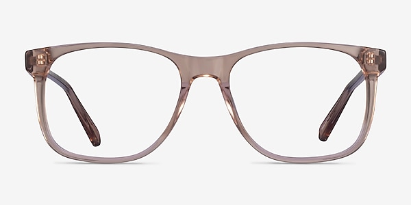 Joshua Clear Light Brown Acétate Montures de lunettes de vue