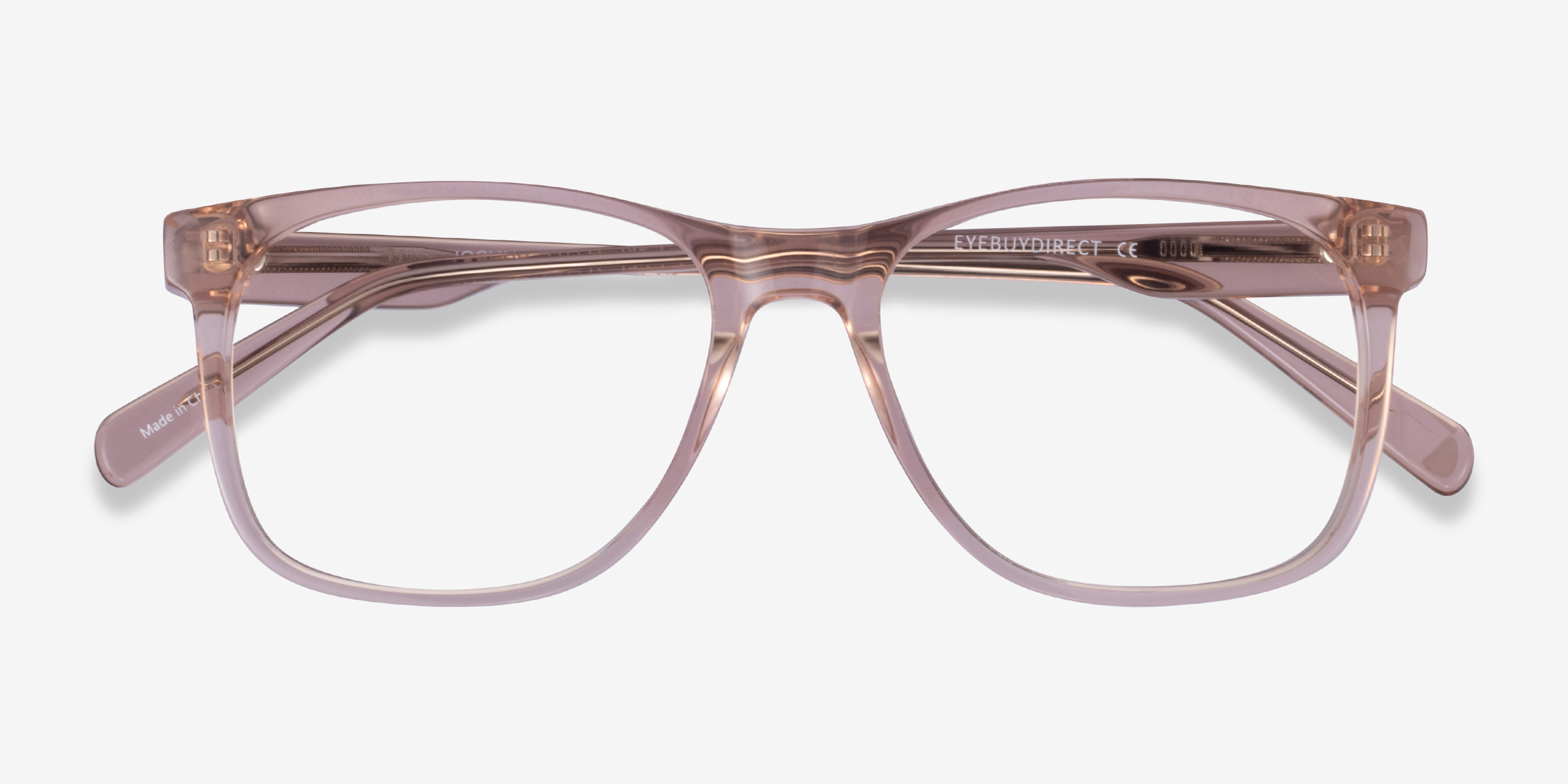 Joshua Rectangle Clear Light Brown Glasses for Men | Eyebuydirect