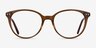 Leonia Clear Brown AcetateEyeglass Frames from EyeBuyDirect, Front View