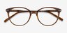 Leonia Clear Brown AcetateEyeglass Frames from EyeBuyDirect, Closed View