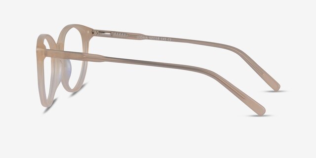 Leonia Jaune pâle AcétateMontures de lunettes de vue d'EyeBuyDirect, Vue de Côté
