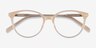 Leonia Jaune pâle AcétateMontures de lunettes de vue d'EyeBuyDirect, Vue Rapprochée