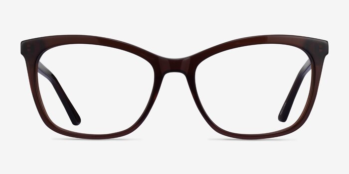 Rosie Marron foncé Acétate Montures de lunettes de vue d'EyeBuyDirect