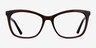 Rosie Dark Brown AcetateEyeglass Frames from EyeBuyDirect, Front View