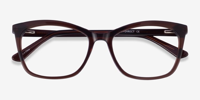 Rosie Dark Brown AcetateEyeglass Frames from EyeBuyDirect, Closed View