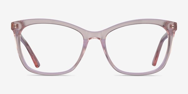 Rosie Clear Pink Acétate Montures de lunettes de vue