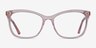 Rosie Clear Pink AcetateEyeglass Frames from EyeBuyDirect, Front View