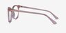 Rosie Clear Pink AcetateEyeglass Frames from EyeBuyDirect, Side View