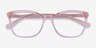 Rosie Clear Pink AcetateEyeglass Frames from EyeBuyDirect, Closed View