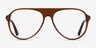 Percussive Clear Brown AcetateEyeglass Frames from EyeBuyDirect, Front View