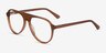 Percussive Clear Brown AcetateEyeglass Frames from EyeBuyDirect, Angle View