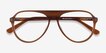 Percussive Clear Brown AcetateEyeglass Frames from EyeBuyDirect, Closed View