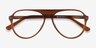 Percussive Clear Brown AcetateEyeglass Frames from EyeBuyDirect, Closed View