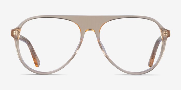 Percussive Clear Yellow Acetate Eyeglass Frames from EyeBuyDirect
