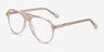 Percussive Clear Yellow AcetateEyeglass Frames from EyeBuyDirect, Angle View