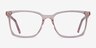 Panoply Clear Pink AcetateEyeglass Frames from EyeBuyDirect, Front View
