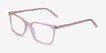 Panoply Clear Pink AcetateEyeglass Frames from EyeBuyDirect, Angle View