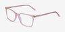Panoply Clear Pink AcetateEyeglass Frames from EyeBuyDirect, Angle View