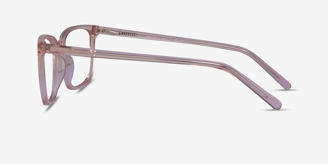 Panoply Clear Pink AcetateEyeglass Frames from EyeBuyDirect, Side View