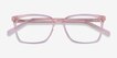 Panoply Clear Pink AcetateEyeglass Frames from EyeBuyDirect, Closed View