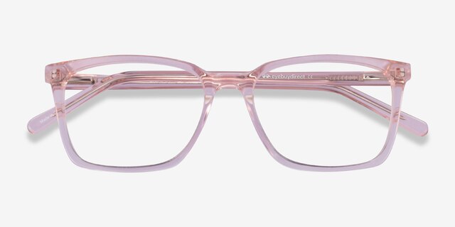 Panoply Clear Pink AcetateEyeglass Frames from EyeBuyDirect, Closed View