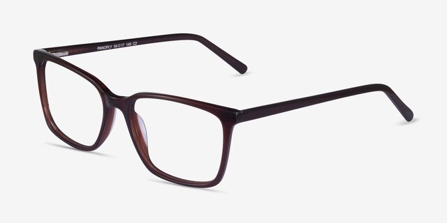 Panoply Dark Brown AcetateEyeglass Frames from EyeBuyDirect, Angle View