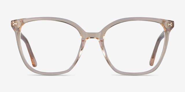 Carola Clear Yellow AcetateEyeglass Frames from EyeBuyDirect, Front View