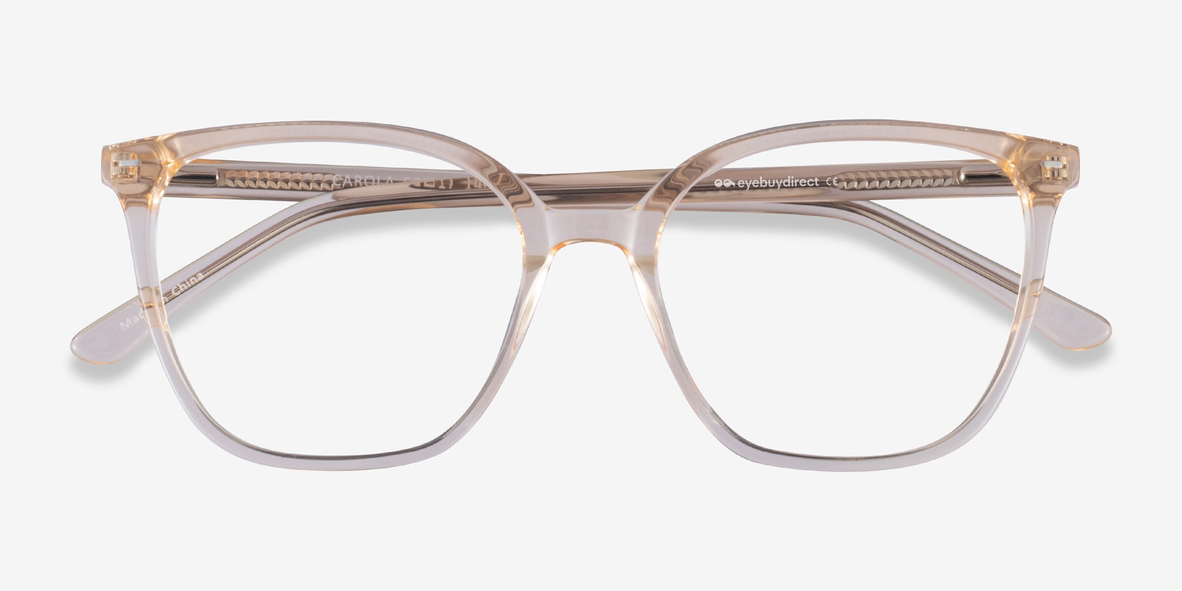 Carola Square Clear Yellow Glasses for Women | Eyebuydirect display picture 2