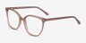 Carola Clear Brown AcetateEyeglass Frames from EyeBuyDirect, Angle View
