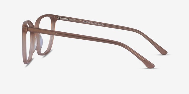 Carola Clear Brown AcetateEyeglass Frames from EyeBuyDirect, Side View