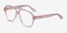 Iggy Clear Pink AcetateEyeglass Frames from EyeBuyDirect, Angle View