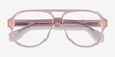 Iggy Clear Pink AcetateEyeglass Frames from EyeBuyDirect, Closed View