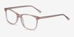 Crescendo Clear Pink AcetateEyeglass Frames from EyeBuyDirect, Angle View