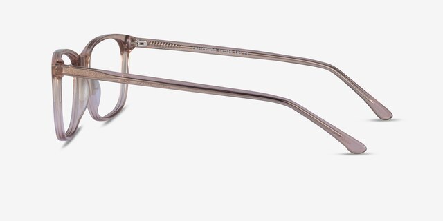 Crescendo Clear Pink AcetateEyeglass Frames from EyeBuyDirect, Side View