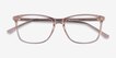 Crescendo Clear Pink AcetateEyeglass Frames from EyeBuyDirect, Closed View