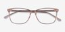 Crescendo Clear Pink AcetateEyeglass Frames from EyeBuyDirect, Closed View
