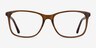 Crescendo Clear Brown AcetateEyeglass Frames from EyeBuyDirect, Front View