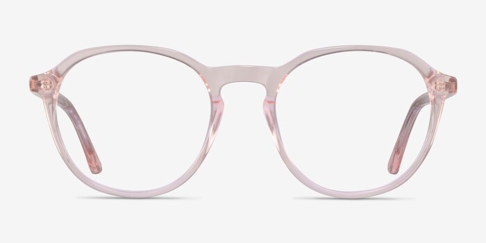 Halcyon Clear Pink Acetate Eyeglass Frames from EyeBuyDirect