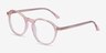 Halcyon Clear Pink AcetateEyeglass Frames from EyeBuyDirect, Angle View