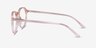 Halcyon Clear Pink AcetateEyeglass Frames from EyeBuyDirect, Side View