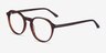 Halcyon Dark Brown AcetateEyeglass Frames from EyeBuyDirect, Angle View