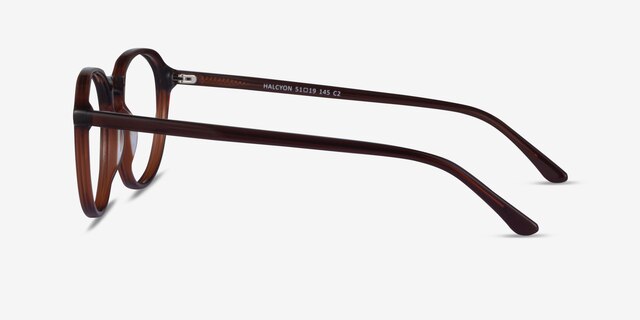 Halcyon Dark Brown AcetateEyeglass Frames from EyeBuyDirect, Side View