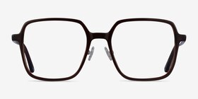 Modern Marron foncé Acétate Montures de lunettes de vue d'EyeBuyDirect, Vue de Face