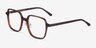 Modern Dark Brown AcetateEyeglass Frames from EyeBuyDirect, Angle View