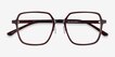 Modern Dark Brown AcetateEyeglass Frames from EyeBuyDirect, Closed View