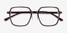 Modern Dark Brown AcetateEyeglass Frames from EyeBuyDirect, Closed View