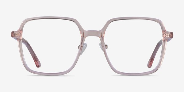 Modern Clear Pink Acétate Montures de lunettes de vue