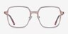 Modern Clear Pink AcetateEyeglass Frames from EyeBuyDirect, Front View
