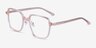 Modern Clear Pink AcetateEyeglass Frames from EyeBuyDirect, Angle View